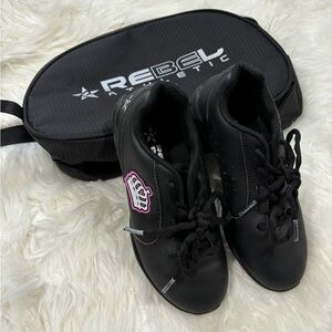 Custom Rebel Rise Black Cheer Shoes